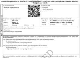 Tee-Nord - Zertifikat